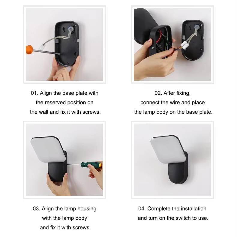 Verthara Outdoor Wall Lamp with PIR Motion Sensor – Waterproof 12W Exterior Wall Light for Garden and Porch