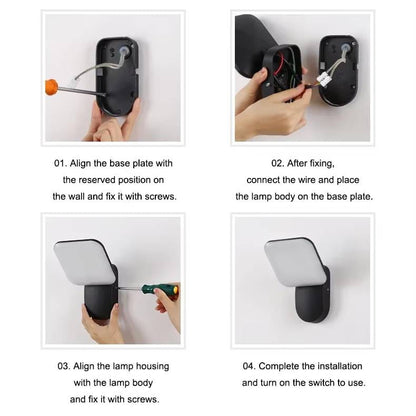 Verthara Outdoor Wall Lamp with PIR Motion Sensor – Waterproof 12W Exterior Wall Light for Garden and Porch