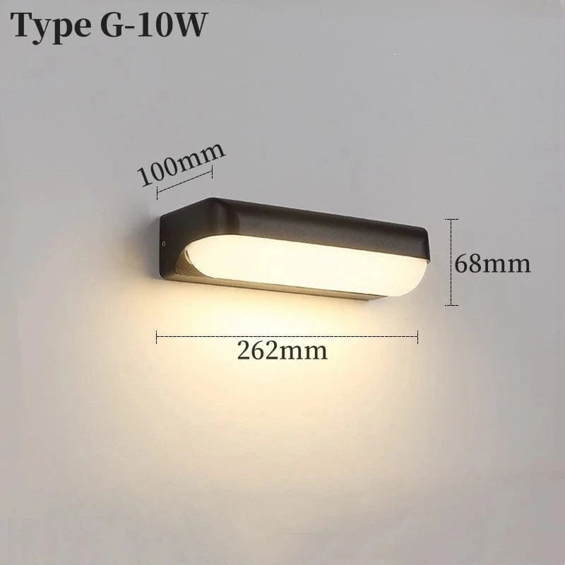 Verthara Outdoor Waterproof LED Wall Lamp for Garden and Porch – IP65 Rated, 7W/12W/24W Options, Warm White