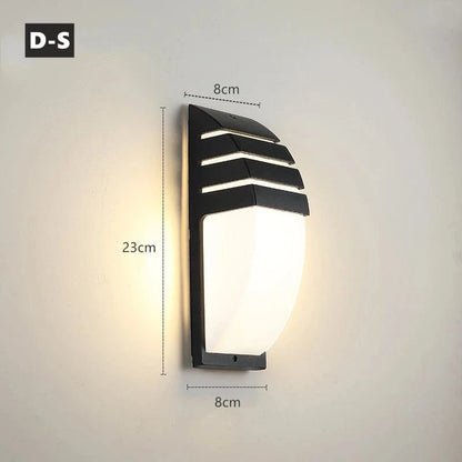 Verthara Outdoor Waterproof LED Wall Lamp – Modern Aluminum Exterior Wall Light for Garden and Porch, E27 Socket, IP65 Rated D-S Black / 12W Cold White