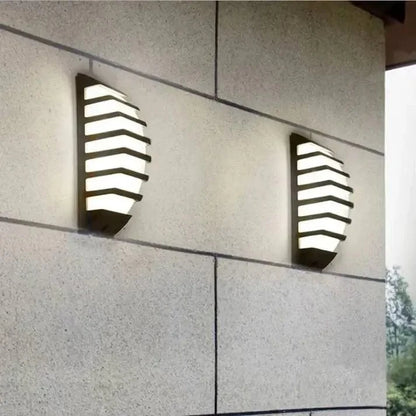 Verthara Outdoor Waterproof LED Wall Lamp – Modern Aluminum Exterior Wall Light for Garden and Porch, E27 Socket, IP65 Rated C Black / 12W Cold White