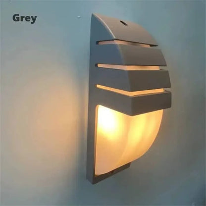 Verthara Outdoor Waterproof LED Wall Lamp – Modern Aluminum Exterior Wall Light for Garden and Porch, E27 Socket, IP65 Rated E-S Grey / 12W Cold White