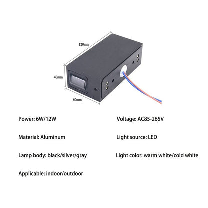 Verthara Outdoor Waterproof LED Wall Lamp – Modern Aluminum Sconce for Porch and Garden Lighting, IP65 Exterior Wall Lights