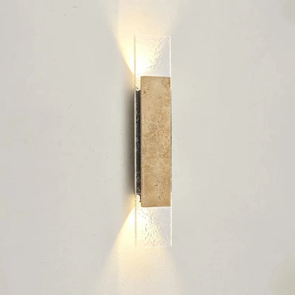 Verthara Outdoor Waterproof LED Wall Lights with Natural Stone Design – 18W Exterior Wall Lantern for Patios and Porches