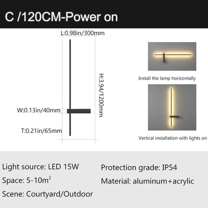 Verthara Outdoor Waterproof Wall Light Fixture – IP54 Aluminum Sconce for Porch and Patio, Versatile Wall Lamp with Energy Efficient LED