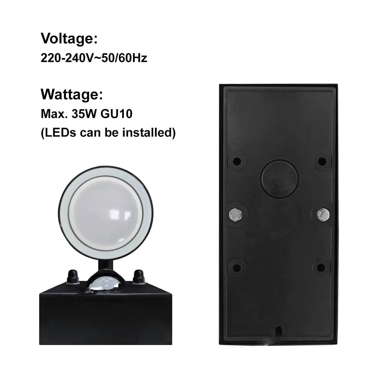 Verthara PIR Motion Sensor Outdoor Wall Light – Waterproof Stainless Steel LED Lantern with Replaceable GU10 Bulb for Enhanced Security