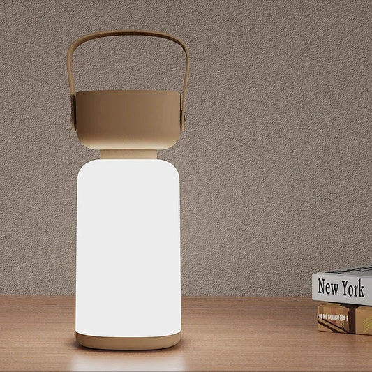 Verthara Portable LED Night Light with USB Charging and Touch Control – Adjustable Color Temperature for Indoor and Outdoor Use Brown