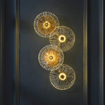 Verthara Postmodern Glass Wall Sconce Lighting for Living Room and Aisle – Elegant Wall Lamp Fixture Warm White 3000K / 4 heads