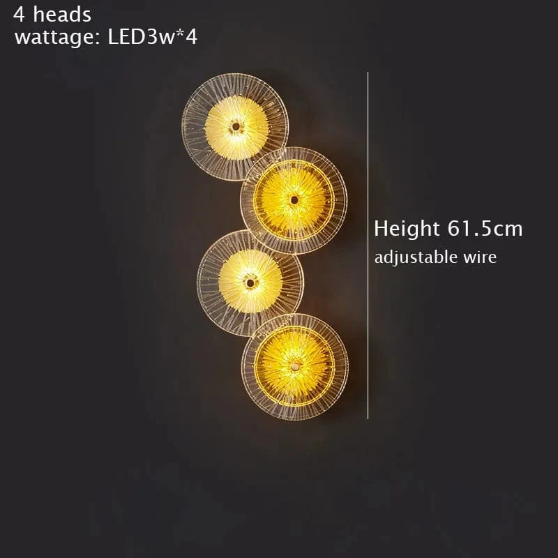 Verthara Postmodern Glass Wall Sconce Lighting for Living Room and Aisle – Elegant Wall Lamp Fixture