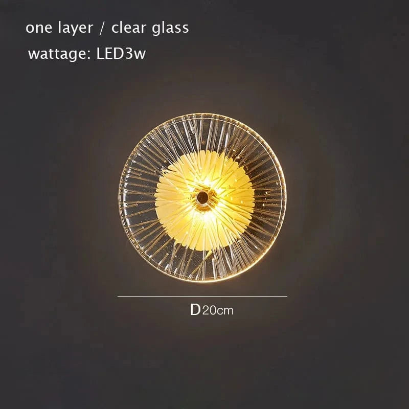 Verthara Postmodern Glass Wall Sconce Lighting for Living Room and Aisle – Elegant Wall Lamp Fixture