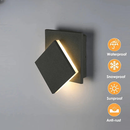 Verthara Premium 360° Rotating Square Outdoor Wall Light