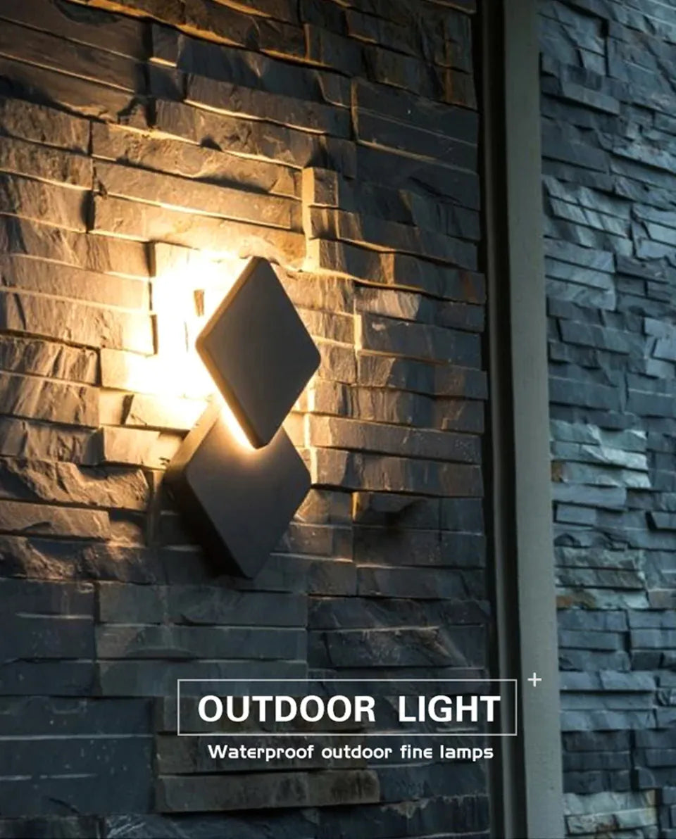 Verthara Premium 360° Rotating Square Outdoor Wall Light