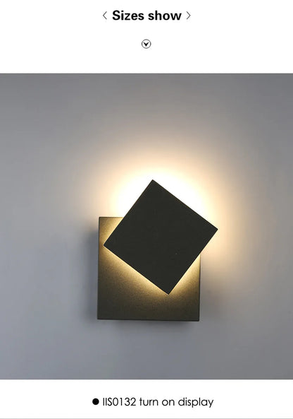 Verthara Premium 360° Rotating Square Outdoor Wall Light