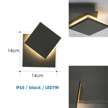 Verthara Premium 360° Rotating Square Outdoor Wall Light