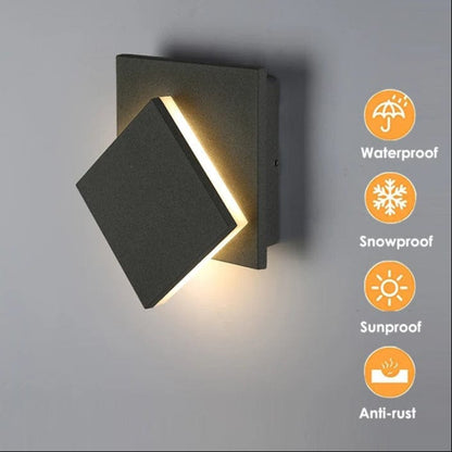 Verthara Premium 360° Rotating Square Outdoor Wall Light