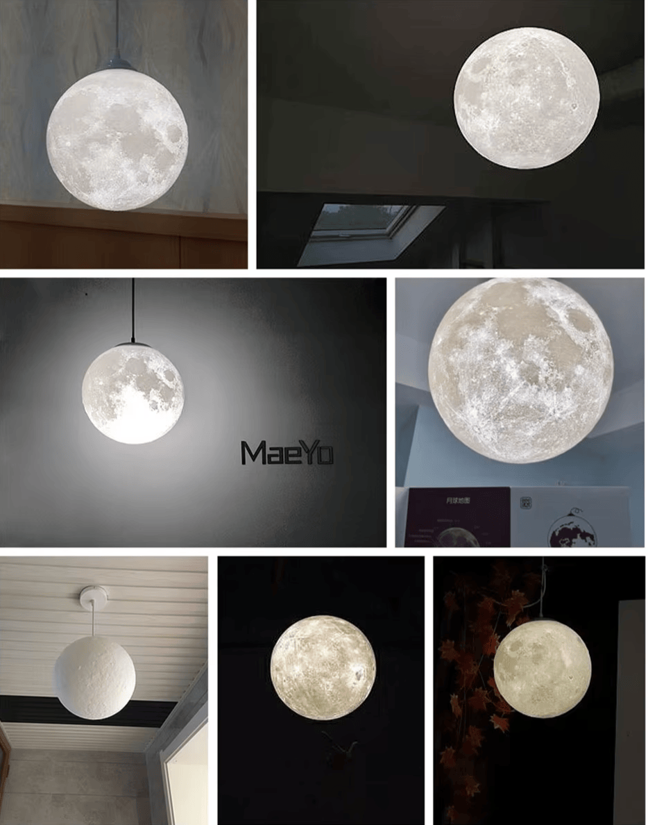 Verthara Premium 3D Moon Medal LED Pendant Light