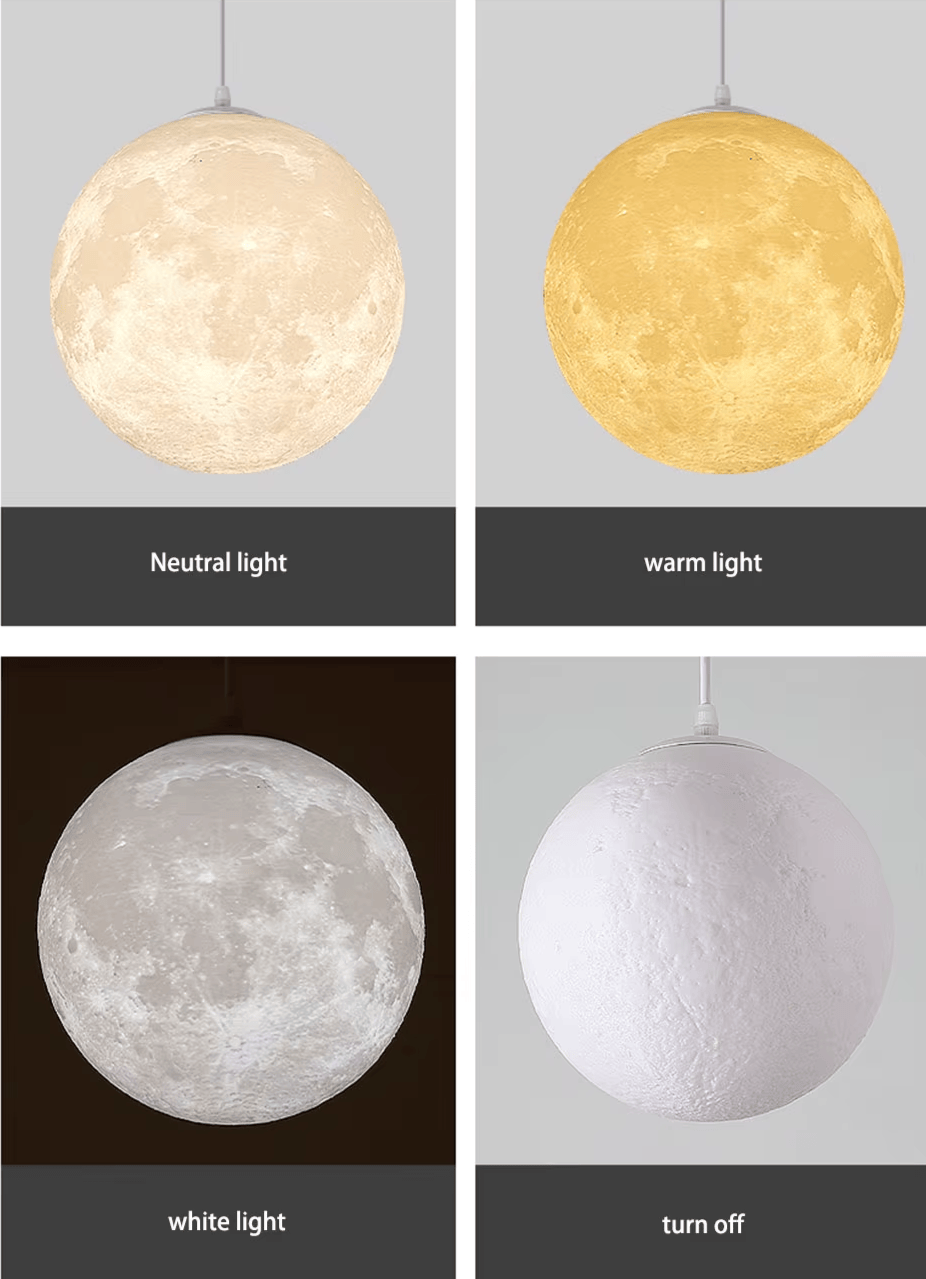 Verthara Premium 3D Moon Medal LED Pendant Light