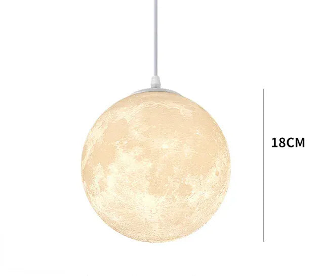 Verthara Premium 3D Moon Medal LED Pendant Light 18cm / cool white