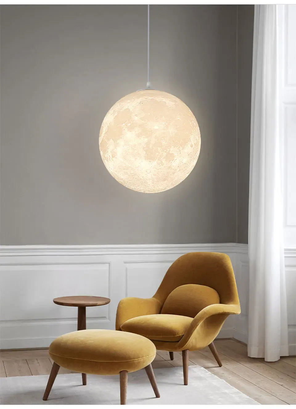 Verthara Premium 3D Moon Medal LED Pendant Light