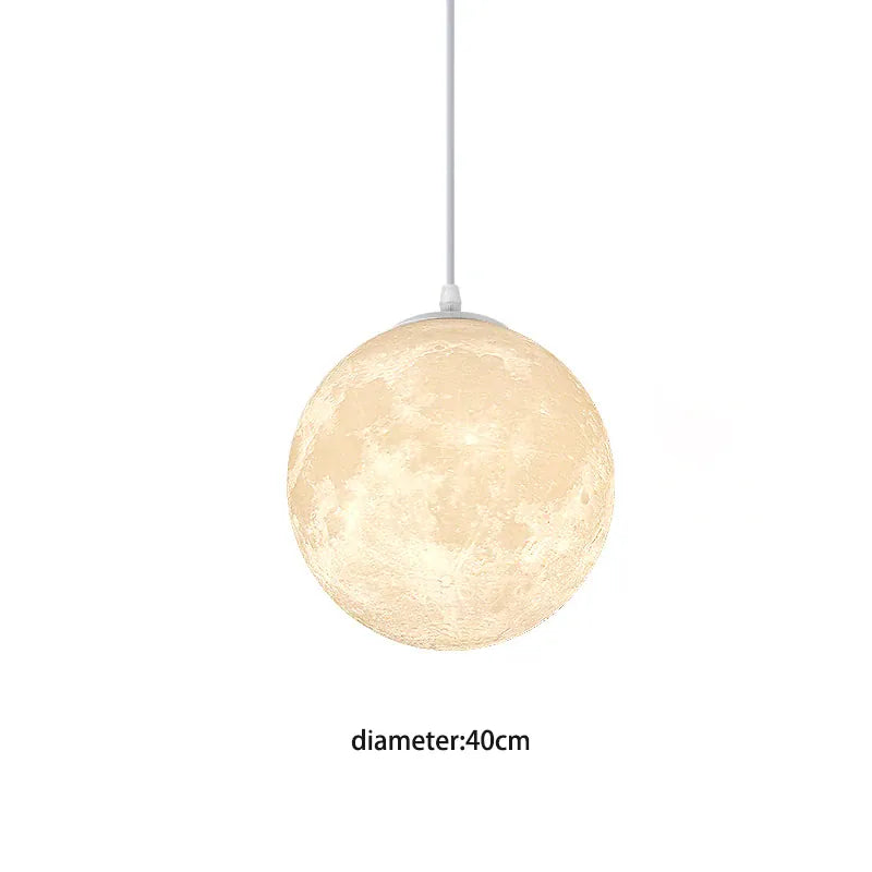 Verthara Premium 3D Moon Medal LED Pendant Light 40cm / cool white