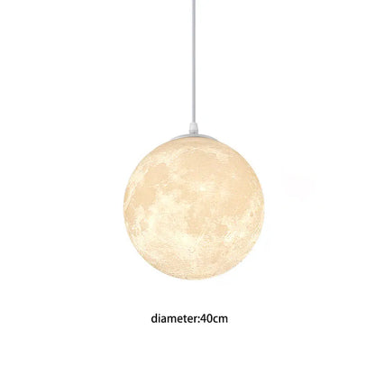 Verthara Premium 3D Moon Medal LED Pendant Light 40cm / cool white