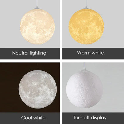 Verthara Premium 3D Moon Medal LED Pendant Light