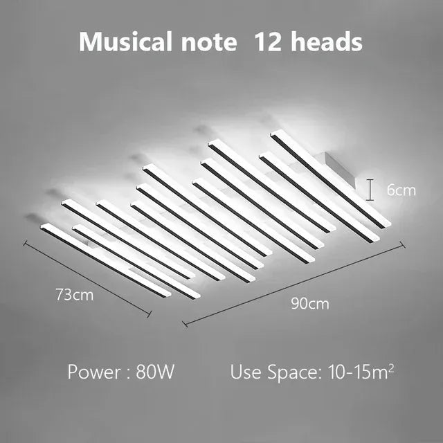 Verthara Premium Adjustable LED Ceiling Lamp With Remote Control – Minimalist Design - Acrylic - Black - Indoor Lighting - Modern Style