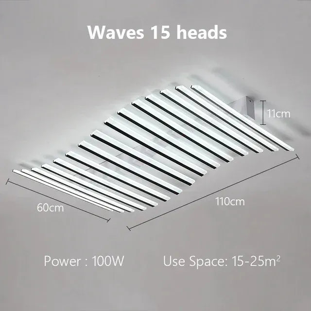 Verthara Premium Adjustable LED Ceiling Lamp With Remote Control – Minimalist Design - Acrylic - Black - Indoor Lighting - Modern Style