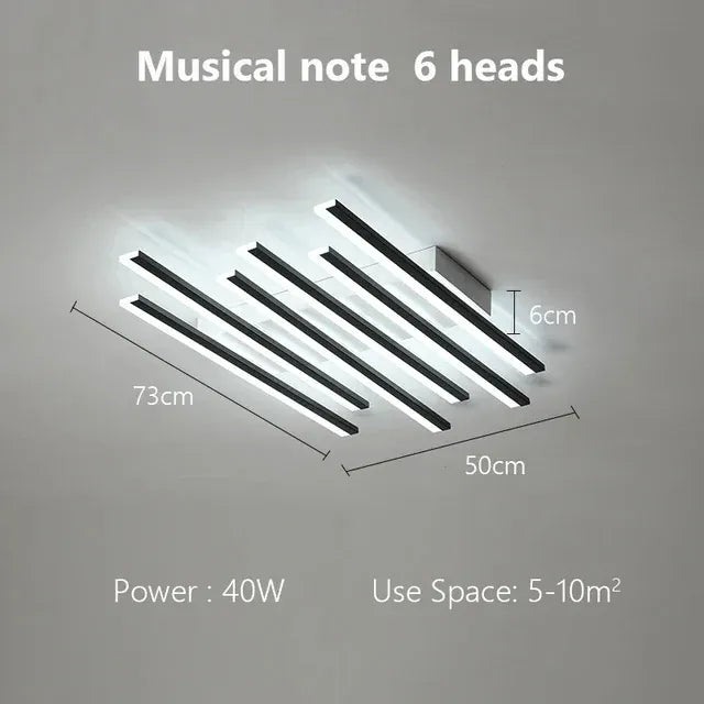 Verthara Premium Adjustable LED Ceiling Lamp With Remote Control – Minimalist Design - Acrylic - Black - Indoor Lighting - Modern Style