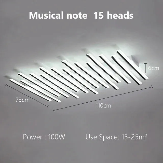 Verthara Premium Adjustable LED Ceiling Lamp With Remote Control – Minimalist Design - Acrylic - Black - Indoor Lighting - Modern Style