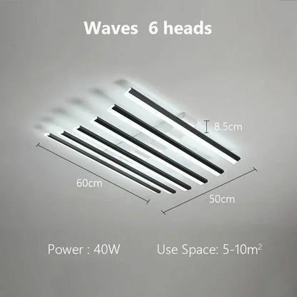 Verthara Premium Adjustable LED Ceiling Lamp With Remote Control – Minimalist Design - Acrylic - Black - Indoor Lighting - Modern Style