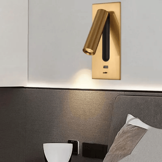 Verthara Premium Adjustable LED Wall Light With USB Charging – 350° Rotation - Aluminium Alloy - Indoor Use - Warm/Neutral Tones
