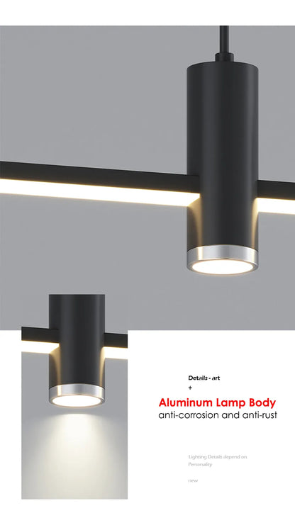 Verthara Premium Adjustable Linear Pendant Chandelier