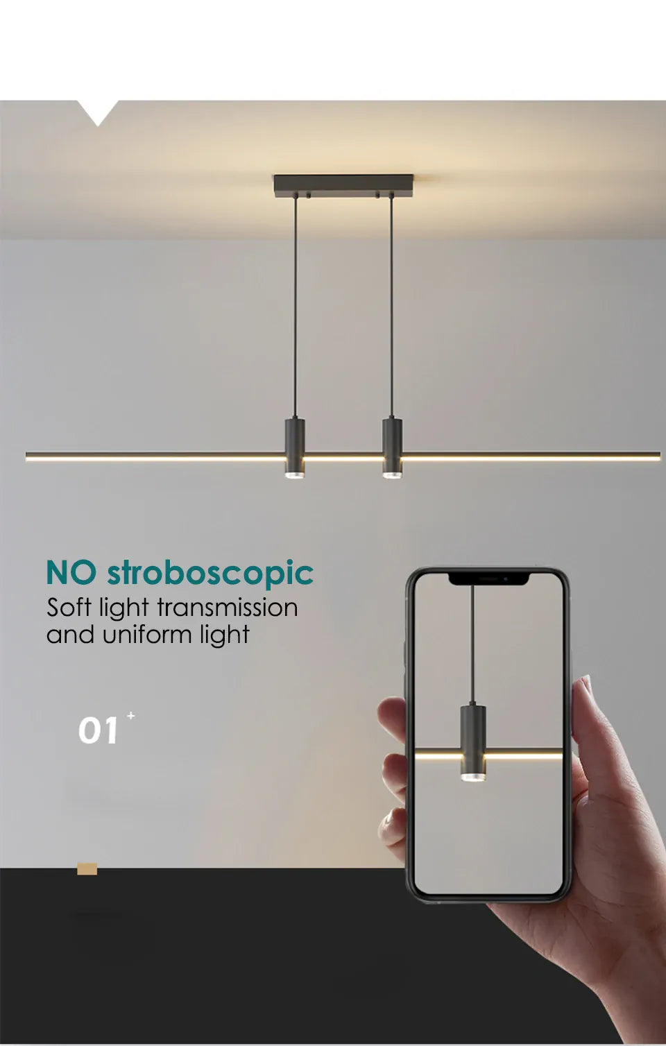 Verthara Premium Adjustable Linear Pendant Chandelier