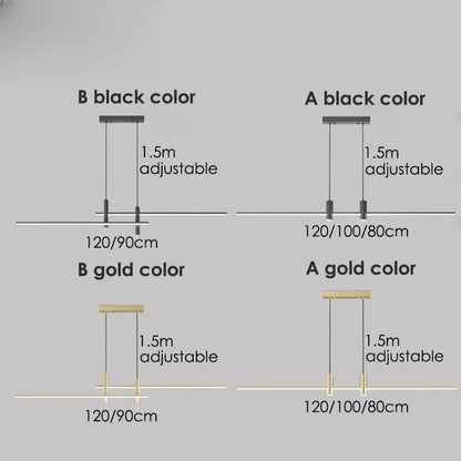 Verthara Premium Adjustable Linear Pendant Chandelier