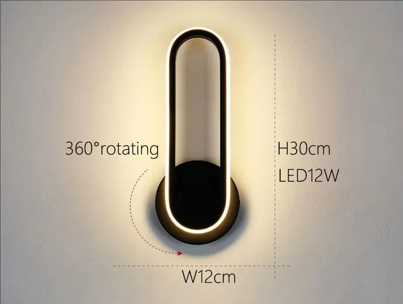 Verthara Premium Adjustable Rotating Wall Sconce B black 30cm / Cool White(5500-7000K)