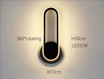 Verthara Premium Adjustable Rotating Wall Sconce B black 30cm / Cool White(5500-7000K)