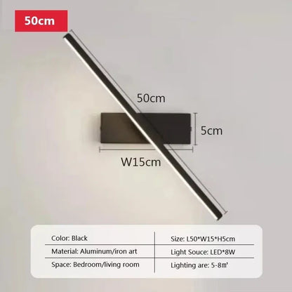 Verthara Premium Adjustable Rotating Wall Sconce Black 50cm / Cool White(5500-7000K)