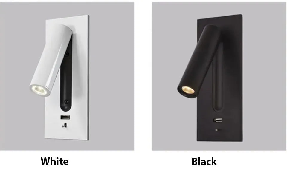 Verthara Premium Adjustable USB Bedside Reading Wall Sconce