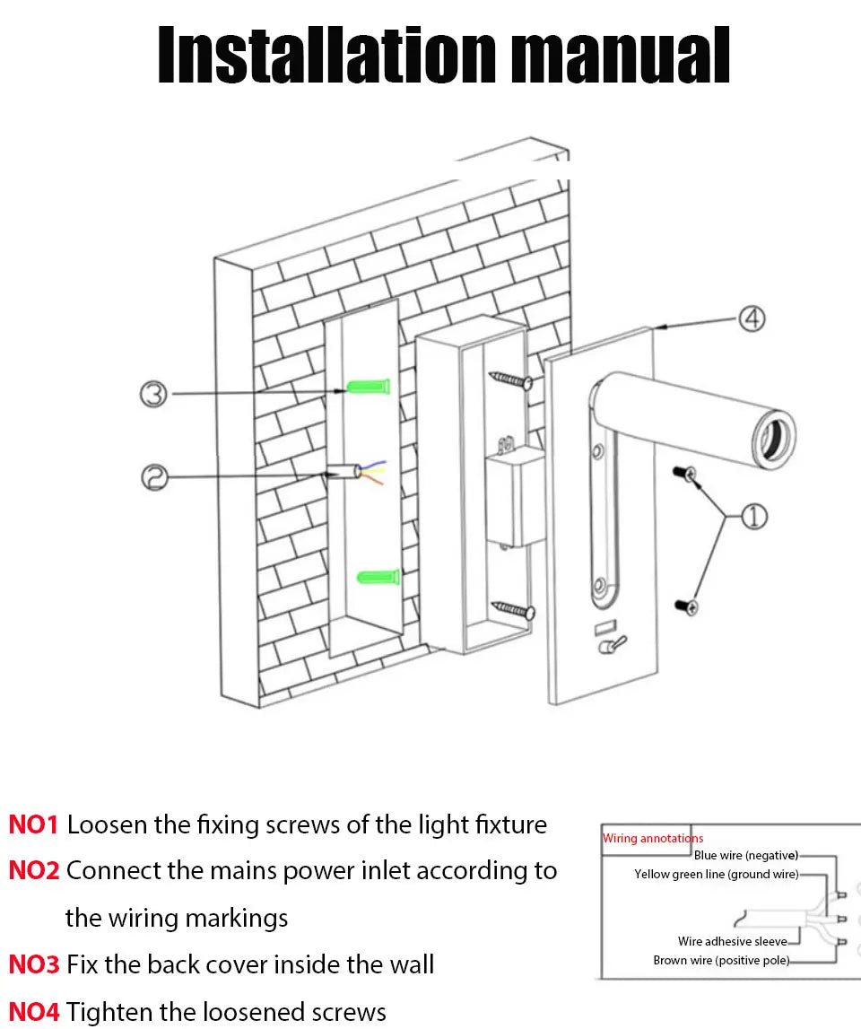 Verthara Premium Adjustable USB Bedside Reading Wall Sconce