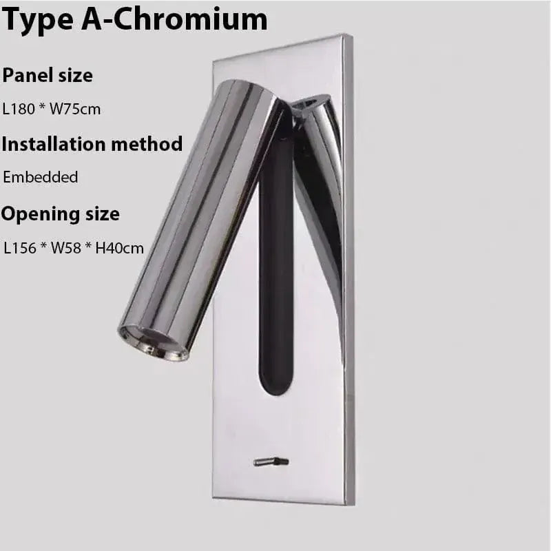 Verthara Premium Adjustable USB Bedside Reading Wall Sconce