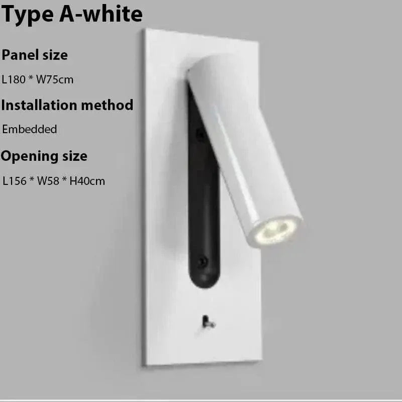 Verthara Premium Adjustable USB Bedside Reading Wall Sconce