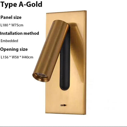 Verthara Premium Adjustable USB Bedside Reading Wall Sconce