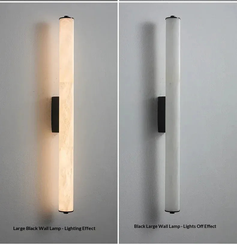 Verthara Premium Alabaster & Copper Marble Wall Sconce