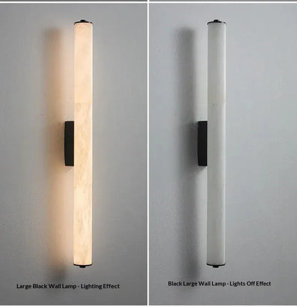 Verthara Premium Alabaster & Copper Marble Wall Sconce