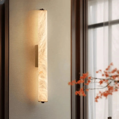 Verthara Premium Alabaster & Copper Marble Wall Sconce
