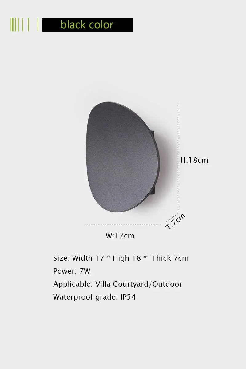 Verthara Premium Aluminium Exterior Porch Wall Light Cool white / Black color