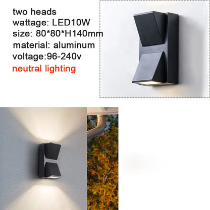 Verthara Premium Aluminium IP65 Outdoor Wall Light netural lighting 10W