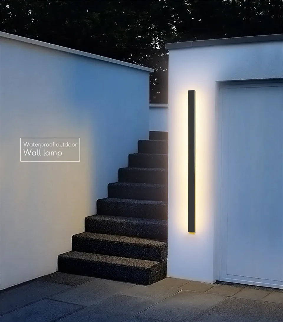 Verthara Premium Aluminium Linear LED Outdoor Wall Light - Backlit Wall Light