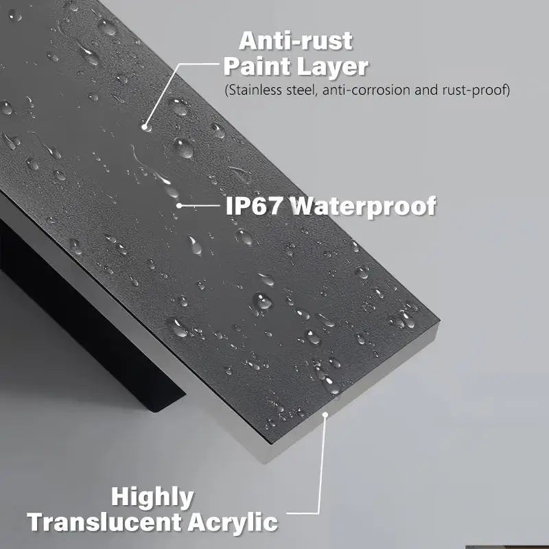 Verthara Premium Aluminium Linear LED Outdoor Wall Light - Backlit Wall Light